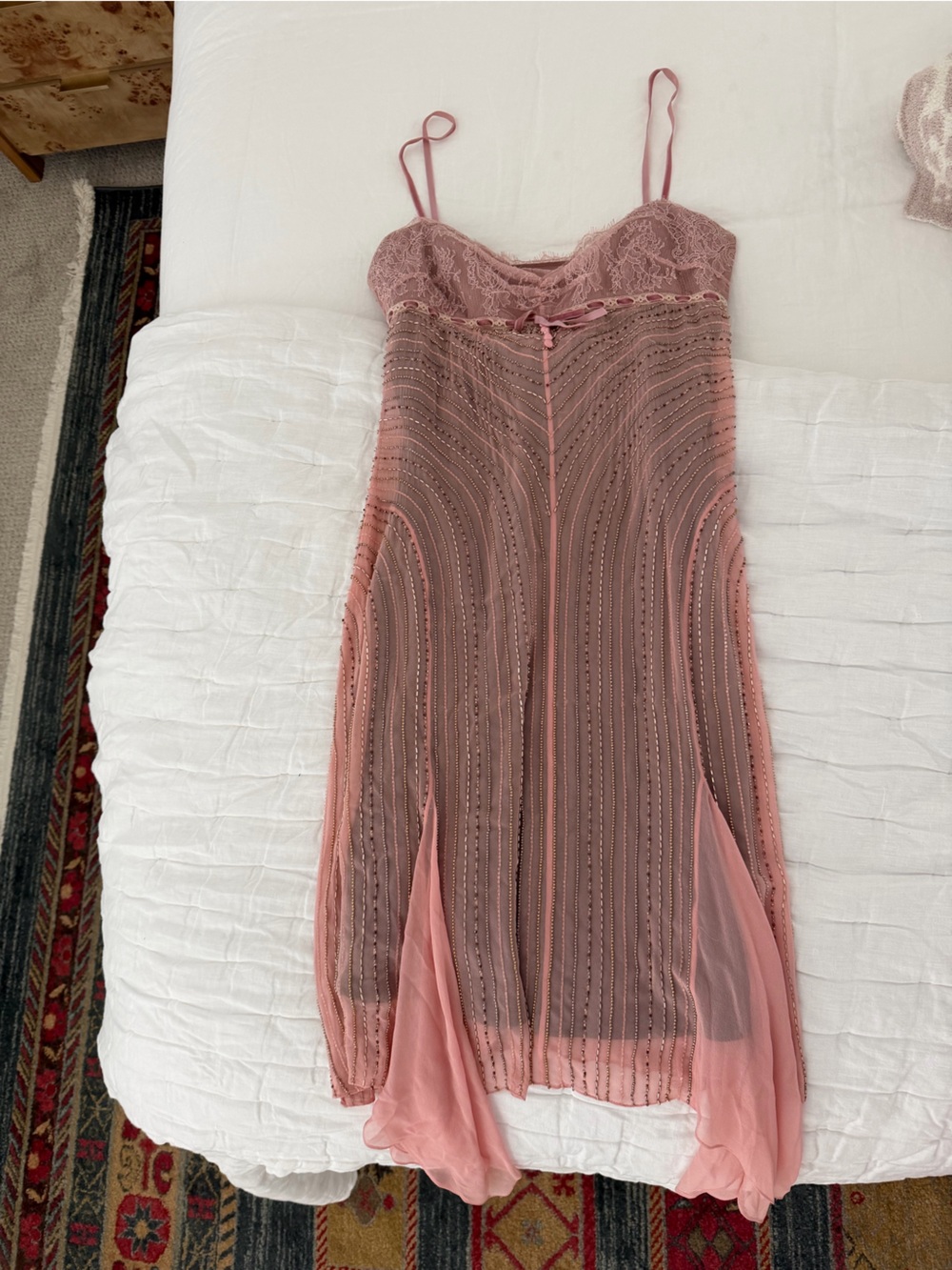 Vintage Trina Turk Beaded Dress